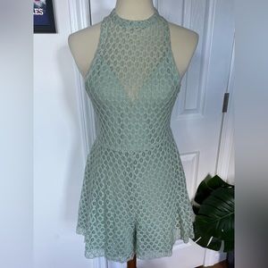 Mint Gladice Lace Romper